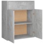 Credenza Grigio Cemento 60x30x75 cm in Legno Multistrato