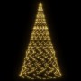 Albero di Natale Pennone Bianco Caldo 3000 LED 800 cm