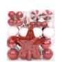 Set Addobbi di Natale 64 pz Rosso e Bianco