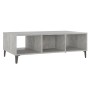 Tavolino Salotto Grigio Cemento 103,5x60x35cm Legno Multistrato