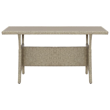 Tavolo da Giardino Grigio 130x70x66 cm in Polyrattan