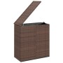 Contenitore da Giardino in Rattan PE 100x49x103,5 cm Marrone