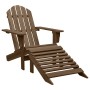 Sedia Adirondack con Ottomana e Tavolo Abete Massello Marrone