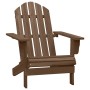 Sedia Adirondack con Ottomana e Tavolo Abete Massello Marrone