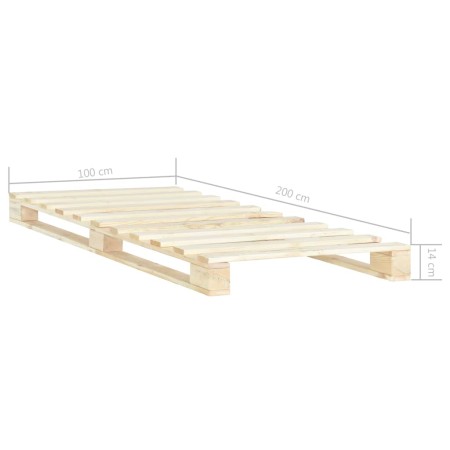 Giroletto in Pallet di Legno Massello di Pino 100x200 cm