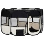 Box per Cani Pieghevole con Borsa Trasporto Nero 145x145x61 cm