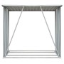 Capannone da Giardino in Acciaio Zincato 163x83x154 cm Verde