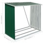 Capannone da Giardino in Acciaio Zincato 163x83x154 cm Verde