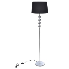 Lampada da Pavimento Supporto Alto Decorazione a 4 Sfere Nera