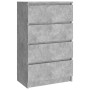 Credenza Grigio Cemento 60x35x98,5 cm in Legno Multistrato