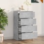 Credenza Grigio Cemento 60x35x98,5 cm in Legno Multistrato