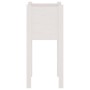 Fioriera da Giardino Bianca 31x31x70 cm Legno Massello di Pino
