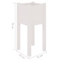 Fioriera da Giardino Bianca 31x31x70 cm Legno Massello di Pino