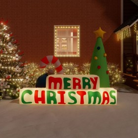 Decorazione Gonfiabile Merry Christmas con LED 197 cm