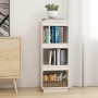 Libreria/Divisorio Bianco 40x35x103cm in Legno Massello di Pino