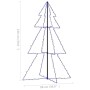 Albero di Natale a Cono 200 LED per Interni Esterni 98x150 cm