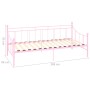 Telaio Divano Letto Rosa in Metallo 90x200 cm