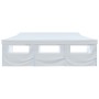 Tenda Pieghevole Pop-Up con 8 Pareti Laterali 3x9 m Bianca