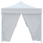 Tenda Pieghevole Pop-Up con 8 Pareti Laterali 3x9 m Bianca