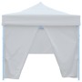 Tenda Pieghevole Pop-Up con 8 Pareti Laterali 3x9 m Bianca
