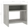 Comodini 2 pz Grigio Cemento 40x30x40 cm in Legno Multistrato