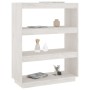 Libreria/Divisorio Bianco 80x35x103 cm Legno Massello di Pino