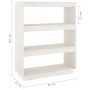 Libreria/Divisorio Bianco 80x35x103 cm Legno Massello di Pino