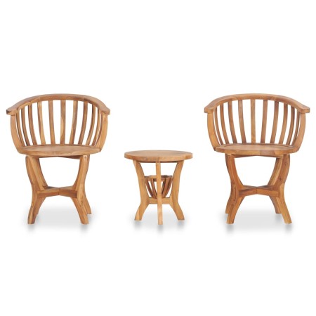 Set da Bistrot da Giardino 3 pz in Legno Massello di Teak