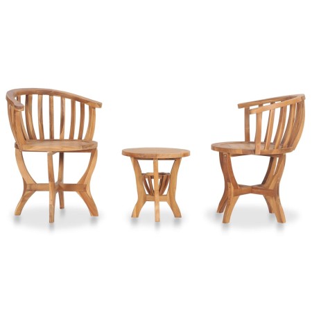 Set da Bistrot da Giardino 3 pz in Legno Massello di Teak