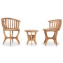 Set da Bistrot da Giardino 3 pz in Legno Massello di Teak