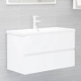 Mobile Lavabo Bianco 80x38,5x45 cm in Legno Multistrato