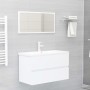 Mobile Lavabo Bianco 80x38,5x45 cm in Legno Multistrato