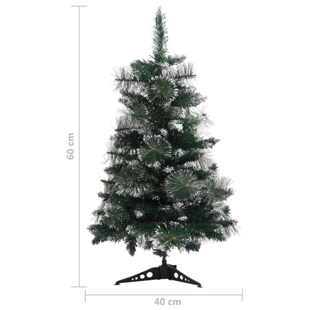 Albero di Natale Artificiale Supporto Verde e Bianco 60 cm PVC