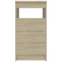 Cassettiera Rovere Sonoma 40x50x76 cm in Legno Multistrato