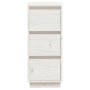 Credenze Bianche 2 pz 32x34x75 cm in Legno Massello di Pino