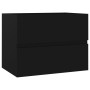 Mobile Lavabo Nero 60x38,5x45 cm in Legno Multistrato