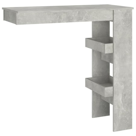 Bancone da Muro Grigio Cemento 102x45x103,5 cm Legno Compensato