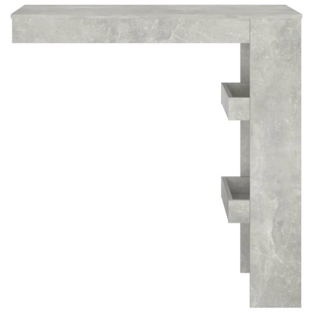 Bancone da Muro Grigio Cemento 102x45x103,5 cm Legno Compensato