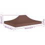 Tetto per Tendone per Feste 4x3 m Marrone 270 g/m²