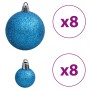 Palline di Natale 100 pz Blu e Argento 3 / 4 / 6 cm