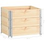 Collari per Pallet 3 pz 60x80 cm in Legno Massello di Pino