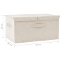 Scatola Portaoggetti in Tessuto 50x30x25 cm Crema