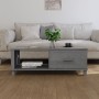 Tavolino HAMAR Grigio Scuro 100x55x35 cm Legno Massello di Pino