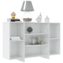 Credenza Bianco Lucido 120x30x75 cm in Truciolato