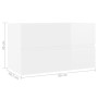 Mobile Lavabo Bianco Lucido 80x38,5x45 cm in Legno Multistrato