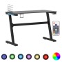 Scrivania da Gaming con LED e Gambe a Z Nera 110x60x75 cm