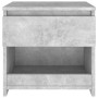 Comodini 2pz Grigio Cemento 40x30x39 cm in Legno Multistrato