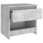 Comodini 2pz Grigio Cemento 40x30x39 cm in Legno Multistrato