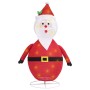 Figura Decorativa Babbo Natale con LED Tessuto Lusso 90 cm