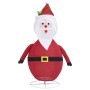 Figura Decorativa Babbo Natale con LED Tessuto Lusso 90 cm